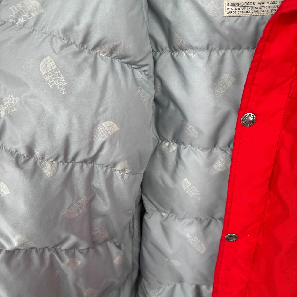 VTG 70's The North Face Brown Label Red Down Puffer Parka Jacket Mens L Made USA - Picture 11 of 12